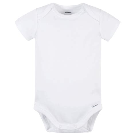 White baby onesie with logo 